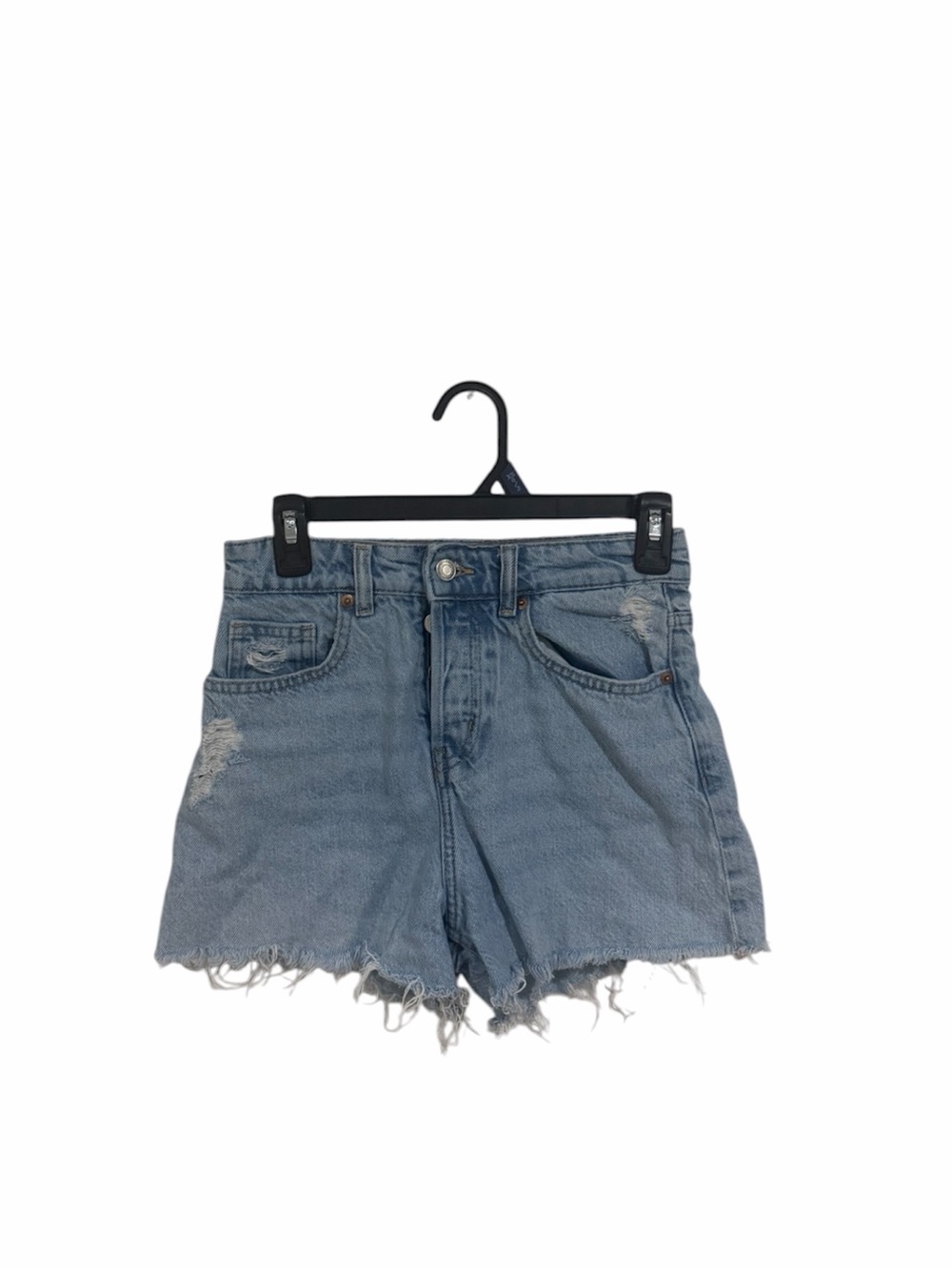 H&M Light Blue Distressed Denim Shorts